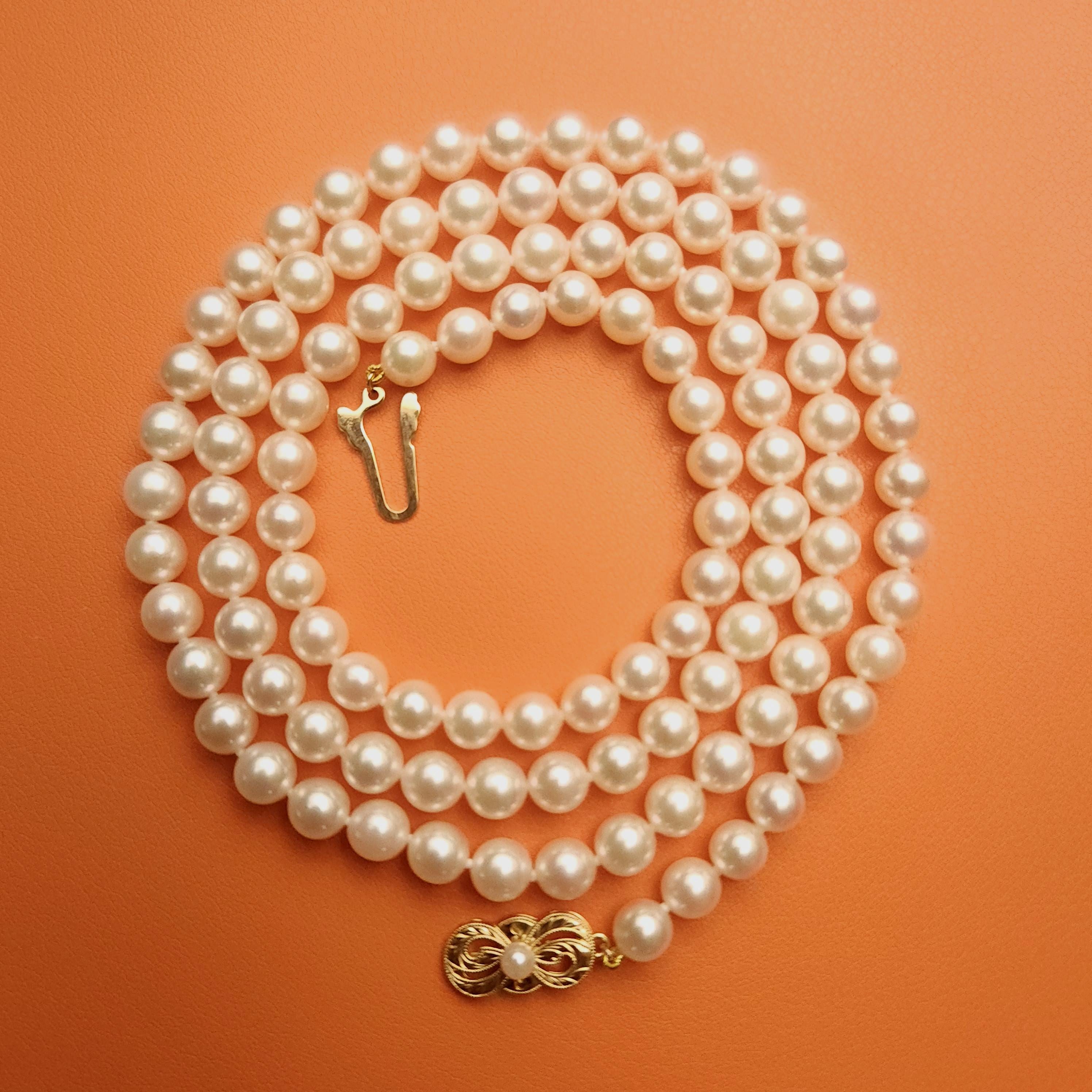 【MIKIMOTO】THE PEARL NECKLACE Vintage Mikimoto 28