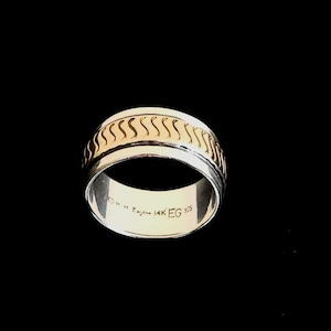 M.M. Rogers Sterling Silver  and 14k  Ring - Size - 10-1/2