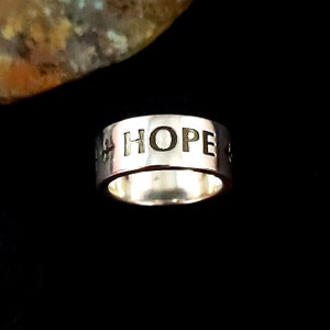 Size 5-3/4 - Retired - James Avery - Sterling Faith Hope & Love Ring - Excellent Condition