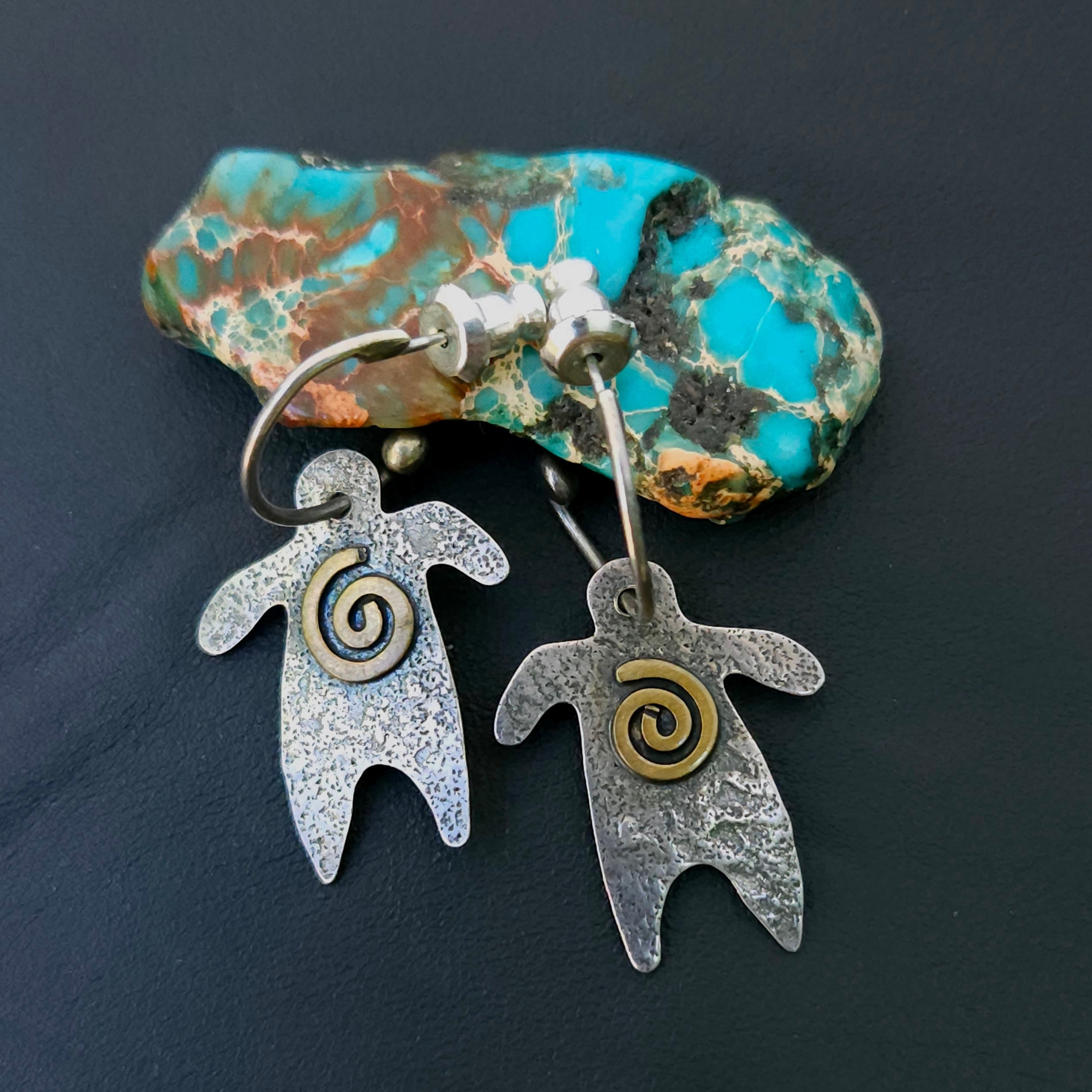 Hopi Man in Maze Earrings - Etsy