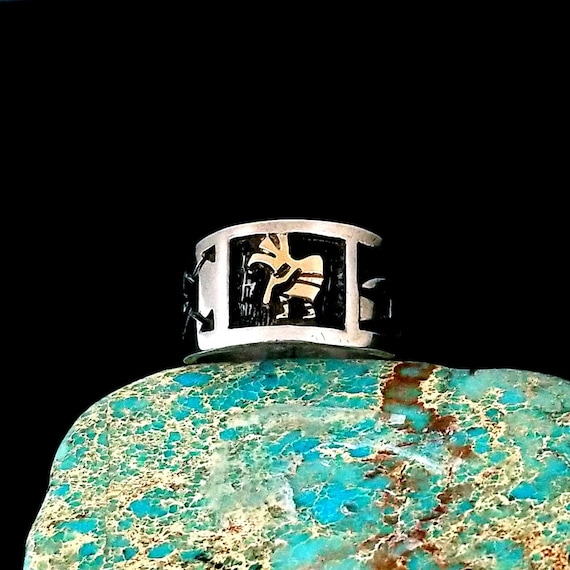 Exceptional Vintage Native American Hopi Kagenvema Sterling Silver Bracelet Old Exceptional Vintage Native American Hopi Kagenvema Sterling Silver Bracelet Old