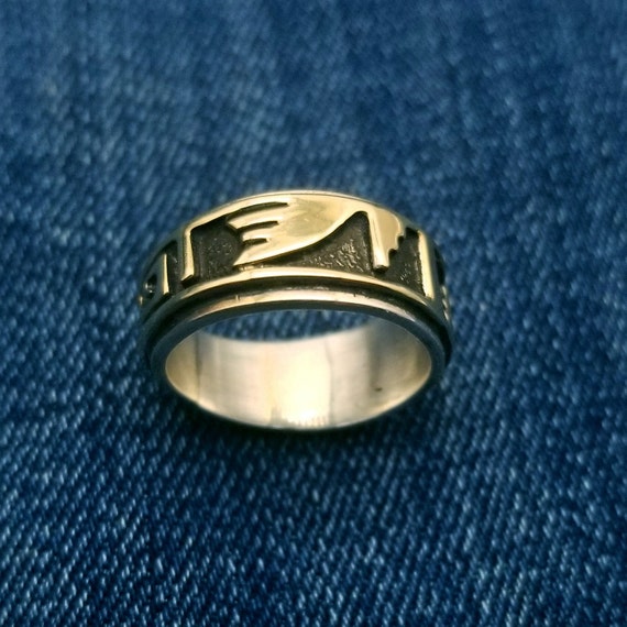 M.M. Rogers Sterling Silver and 14k Gold Overlay Mesa Verde Taper  