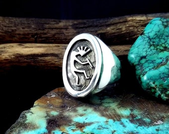指輪・リング Indian Kokopelli Mike Smith Sterling Size - 11-1/4 - Men's Joe Josytewa Kokopelli Sterling Silver