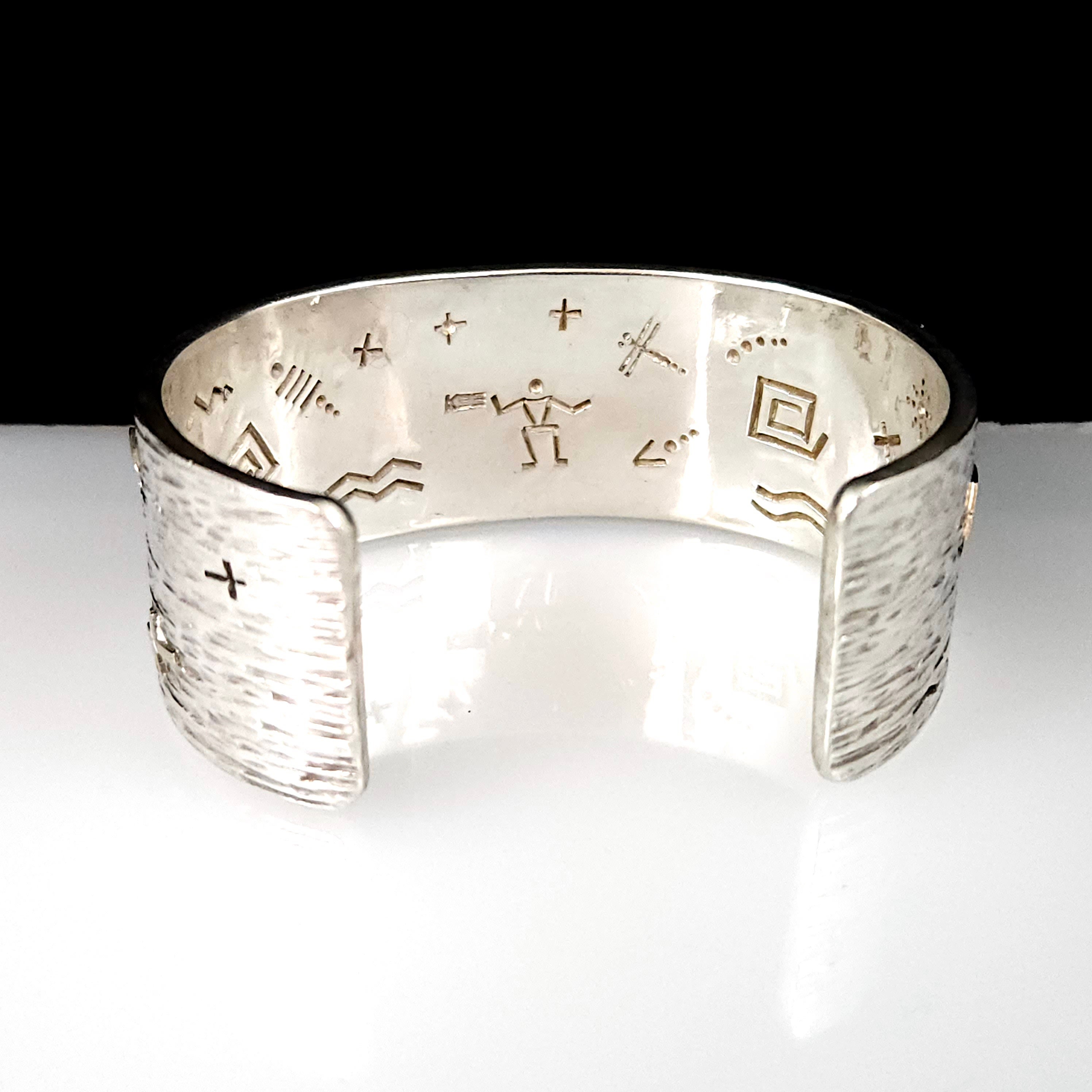 Kee Yazzie - Solid Sterling Silver and 14k Gold Navajo