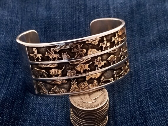 Amazing - Massive  - Solid Sterling Silver  and 1… - image 2