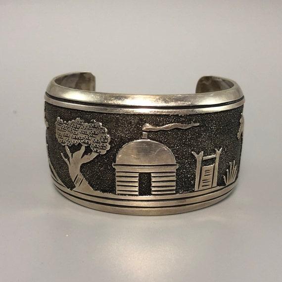 Sold Original Tommy Singer Engraved Sterling Silver - Navajo