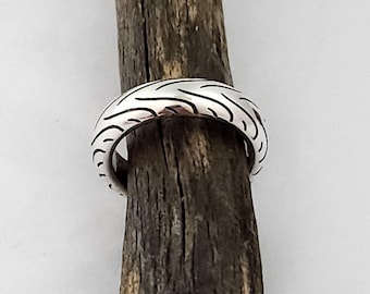 Iconic King Baby Studios Sterling Indian Motorcycles Tire Ring - Like New - Size 11-1/2