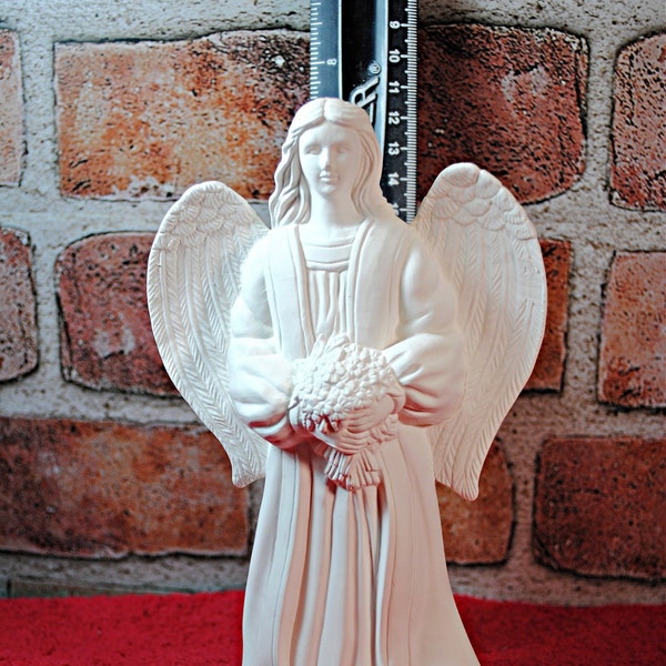 Sweet Angel in ceramic bisque, unpainted ceramics