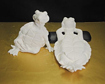 Ceramic Bisque Turtles: Unpainted Garden Decor, Made in USA
