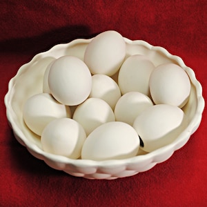 1 dozen eggs in ceramic bisque, Easter project, unpainted ceramics.