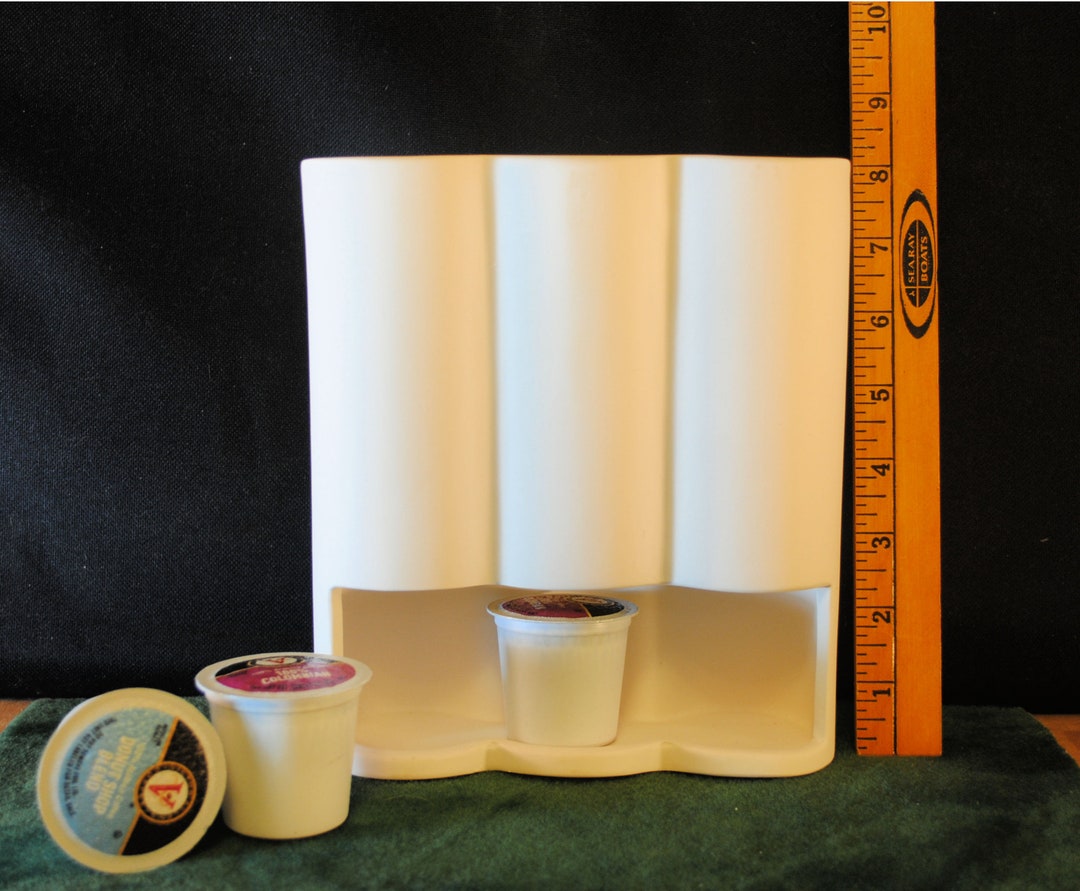 Coffee K Cup Holder in Ceramic Bisque, K Cup Coffee Holder, Ceramic