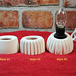 Tiny ceramic base with pinch light, ceramic accessories