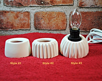 Tiny ceramic base with pinch light, ceramic accessories