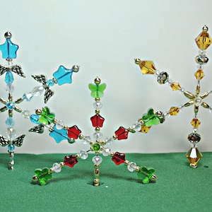 Beaded Crystal Star Toppers: Ceramic Tree Accessories