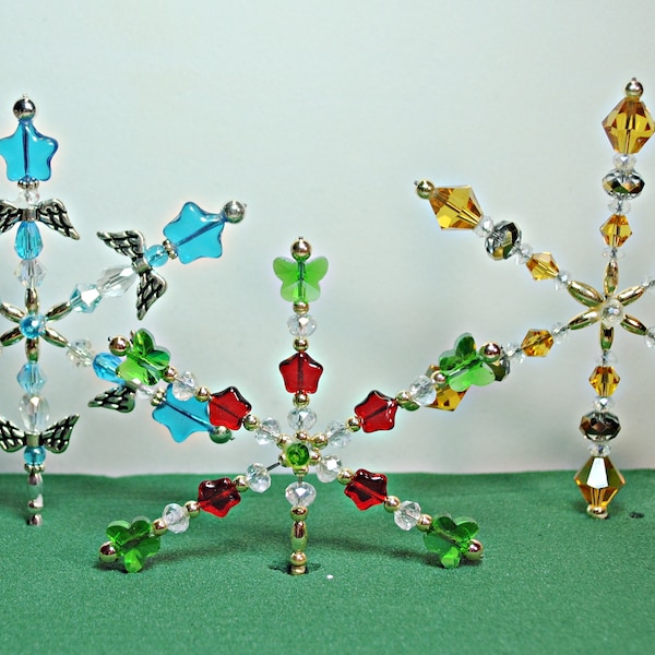 Beaded Crystal Star Toppers: Ceramic Tree Accessories