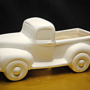 Vintage Truck in ceramic bisque, old fashioned truck, Christmas truck, holiday truck, ceramic truck, unpainted ceramics