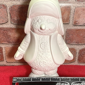 Ernie the snowman in ceramic bisque, unpainted ceramic, home decor