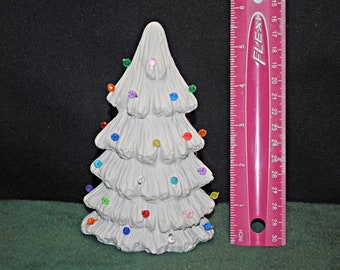 Small mantle tree with bulbs in ceramic bisque, unpainted ceramic, ready to paint