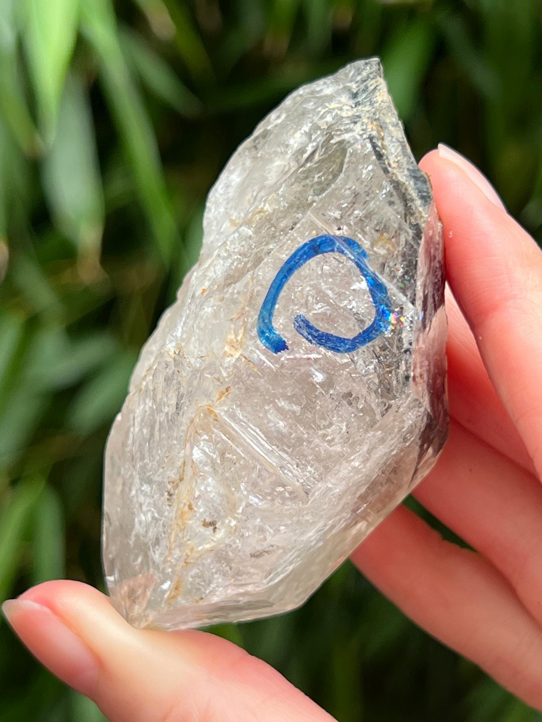 Punta de cristal de cuarzo transparente grande Enhydro AAA+ 131 g 1a:  Maestro sanador - Etsy México, image size:1080x1440