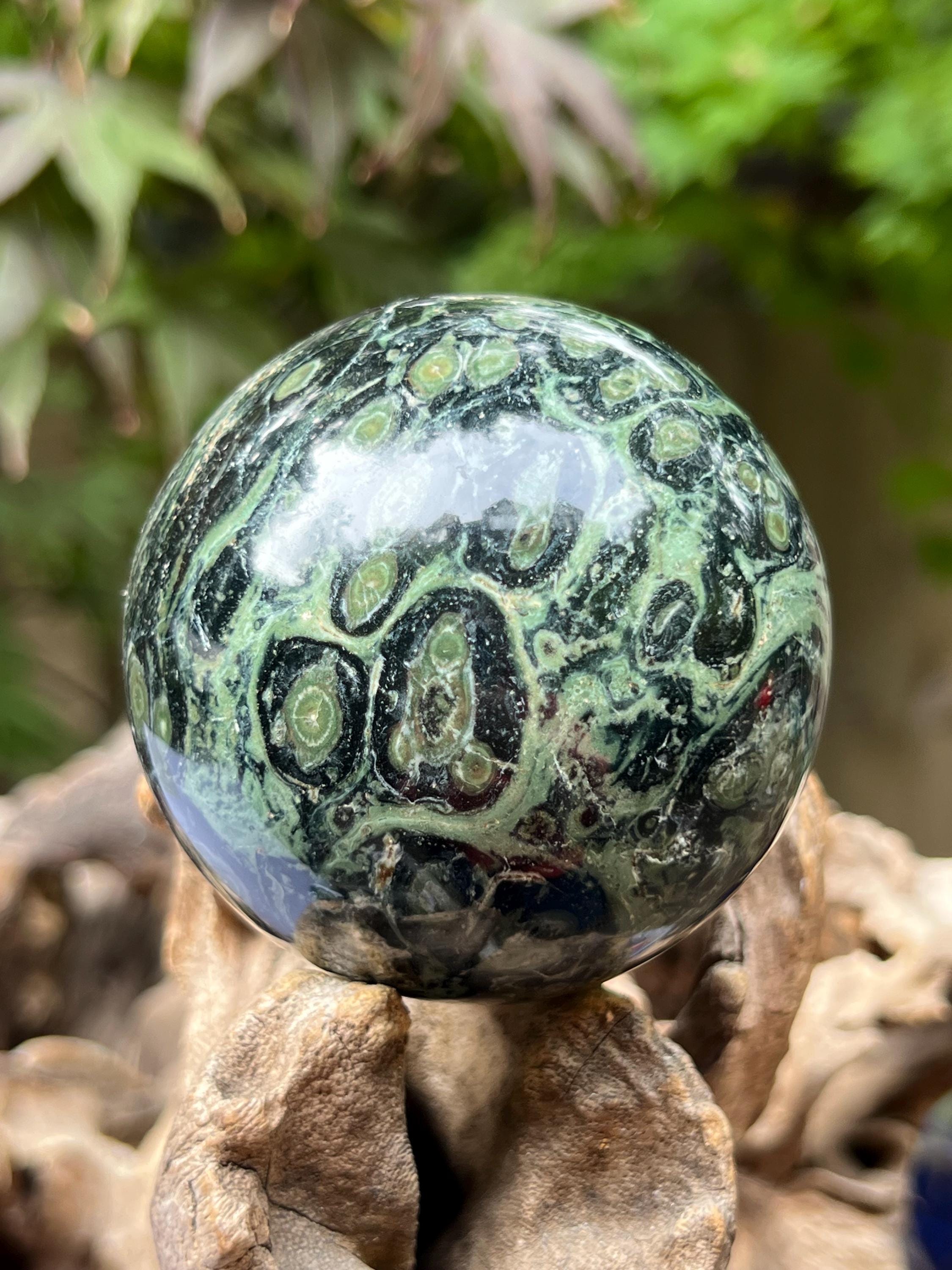 カンババジャスパークリスタルボール/母なる地球/安定/育成者AAA+ 459g