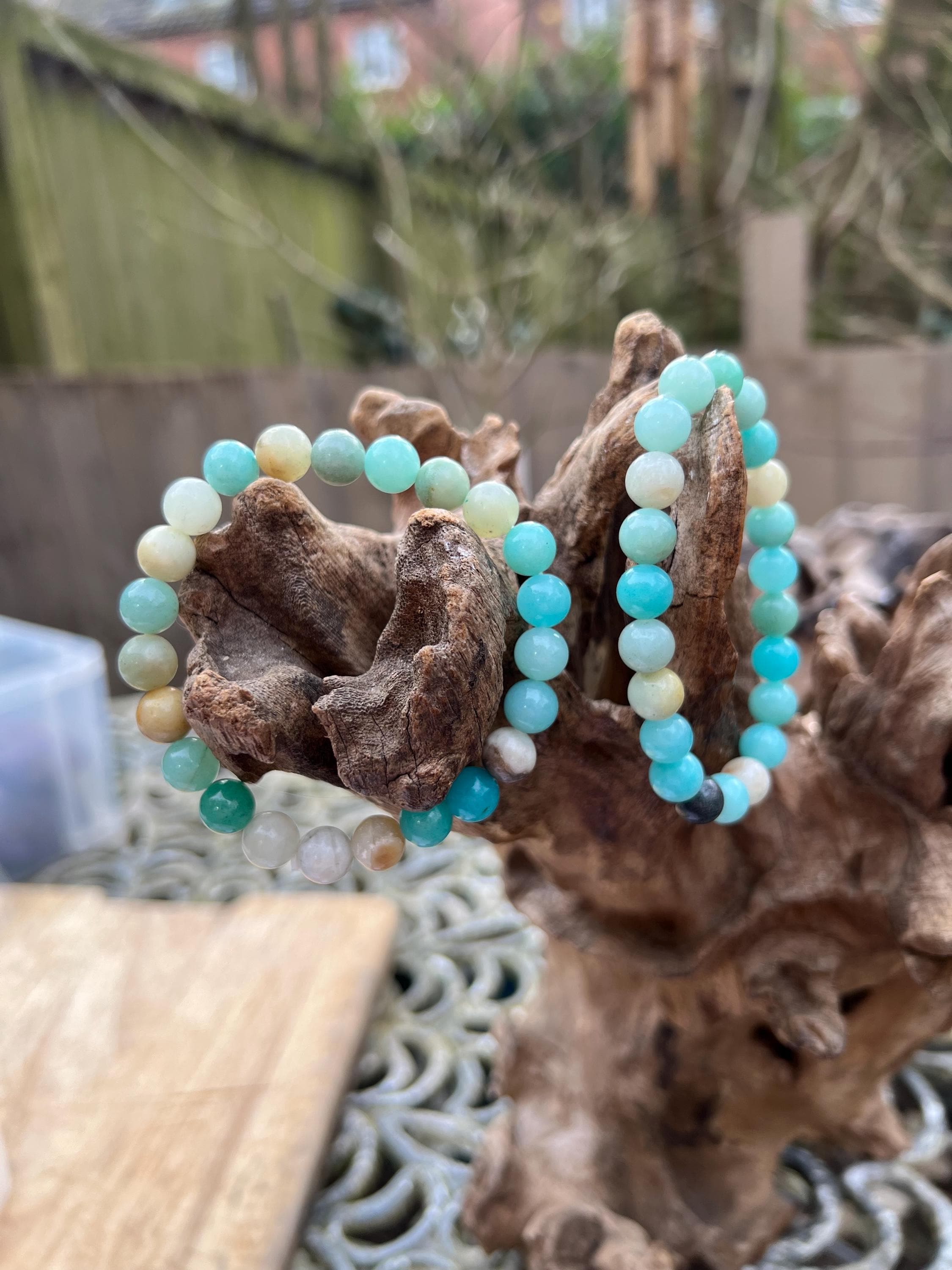 Bracciale In Calcite Blu Naturale 8mm – Gioiello In Pietra Semipreziosa, Elastico, Regalo Unisex Per Compleanno E Natale