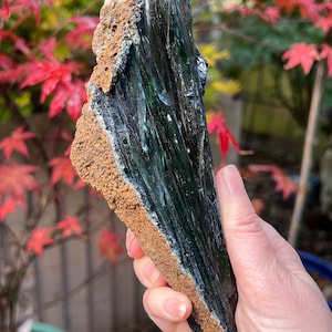 Vivianite Crystal Large Rare Green Specimen Like an Angel Wing 2