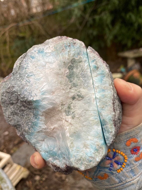 Large Larimar Double Matching Geode Dolphin Stone AAA+ : 1095g - Etsy