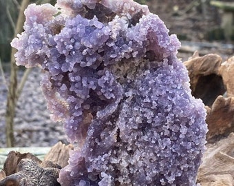 Big 570g Purple Grape Agate Crystal Cluster Botryoidal Specimen Large VY-474 Big 570g Purple Grape Agate Crystal Cluster Botryoidal Specimen Large VY-474