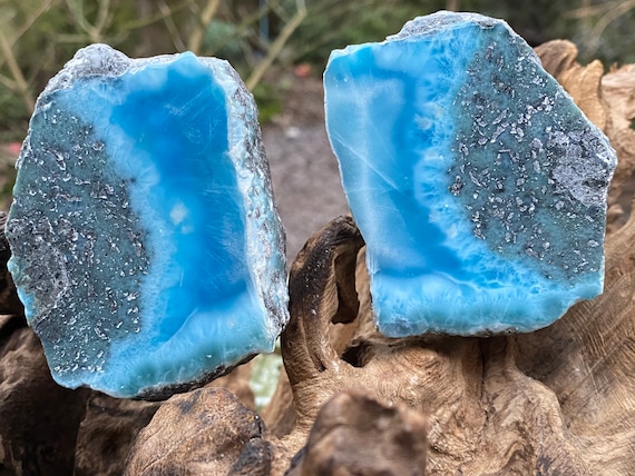Large Larimar Double Matching Geode Dolphin Stone AAA+ : 2 - Etsy
