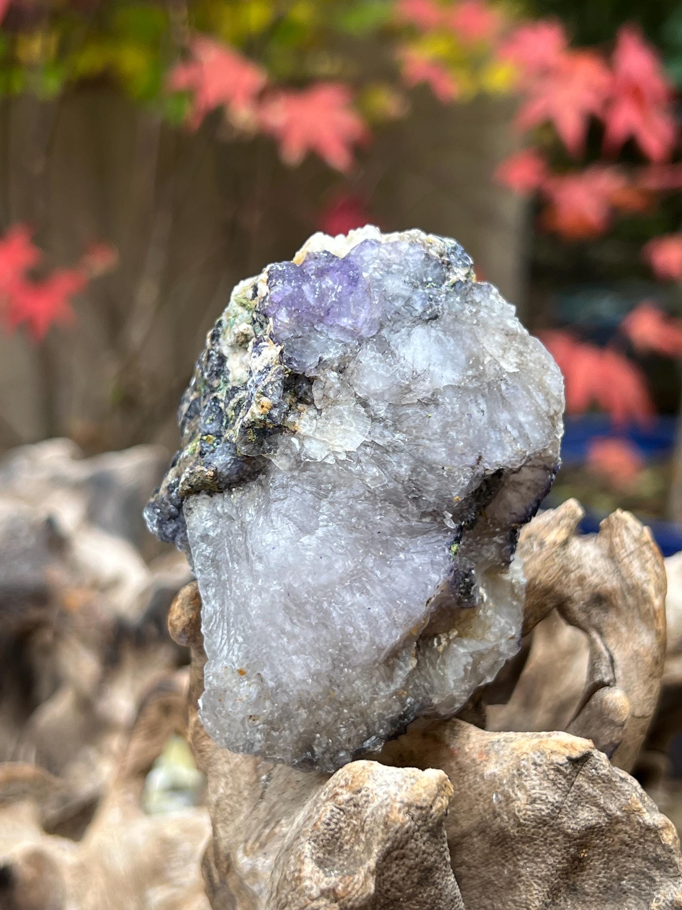 Blue John Fluorite Mineral Specimen United Kingdom 240g 17