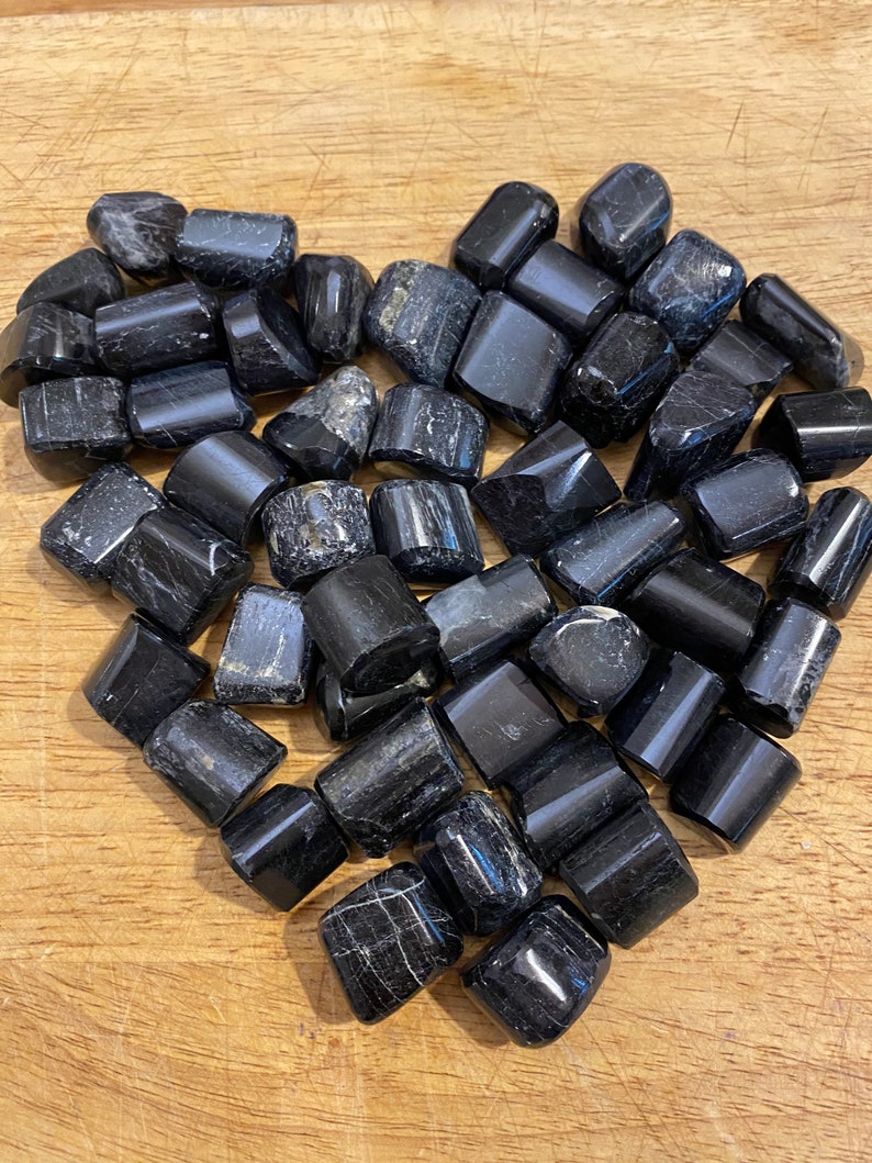 Black Tourmaline Schorl Large Tumblestone Protection Grounding Stress Relieve