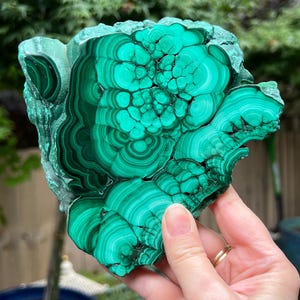 Malachite Specimen Slice AAA+ : Emotional Healing / Protection 618g 101