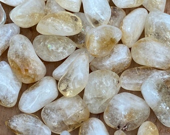 Citrine Tumblestone, Uplifting Solar Plexus Healing Stone