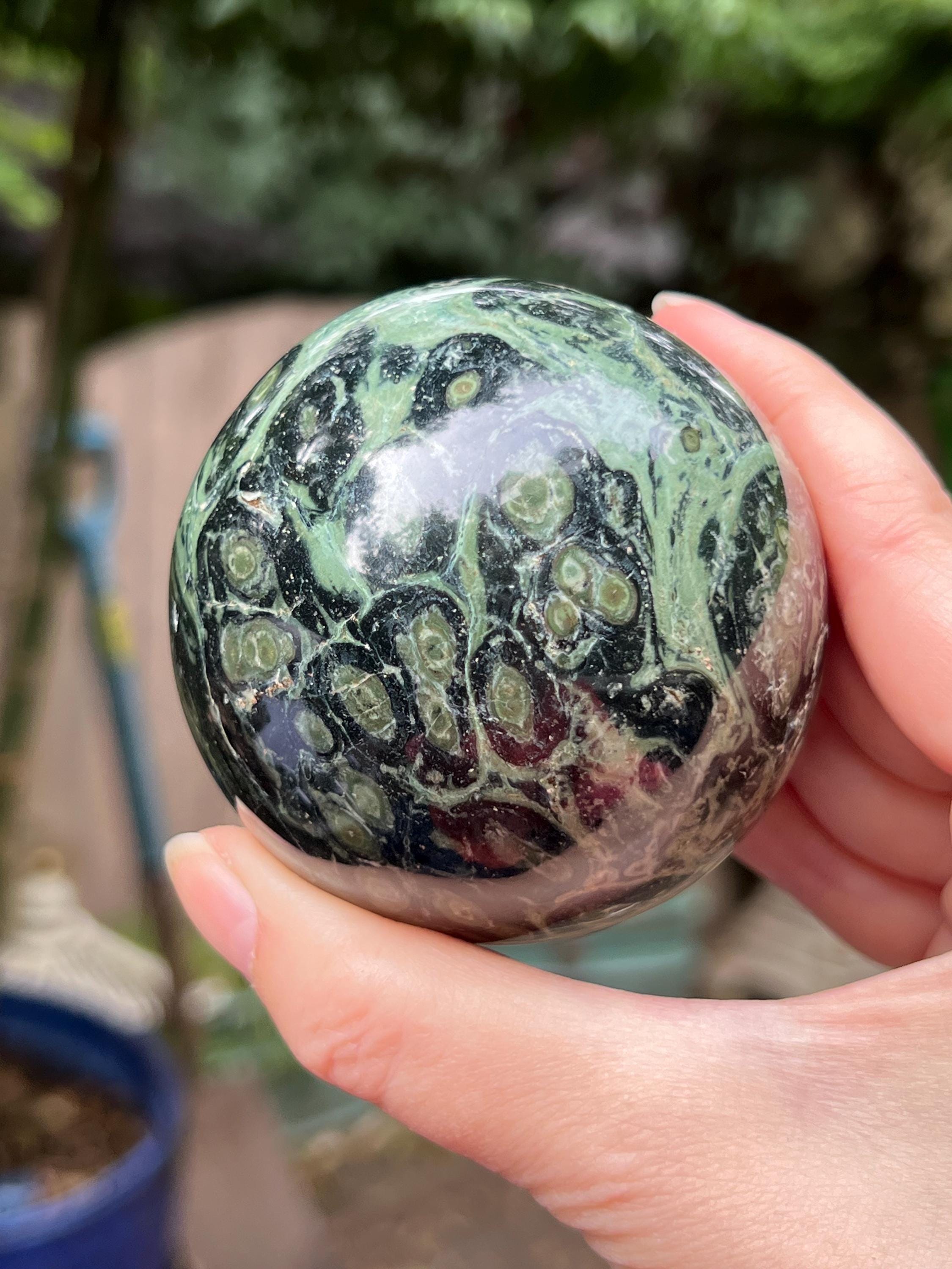 カンババジャスパークリスタルボール/母なる地球/安定/育成者AAA+ 459g