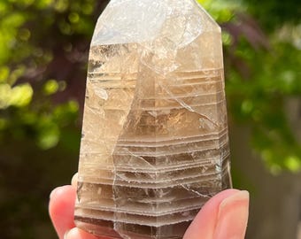 Garden Quartz / Lodolite Quartz Phantom Rainbow Point AAA Transformation Growth 2 240g