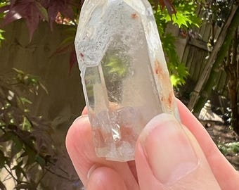 Garden Quartz / Lodolite Quartz Phantom Rainbow Point Tower AAA Transformation Growth 4 246g