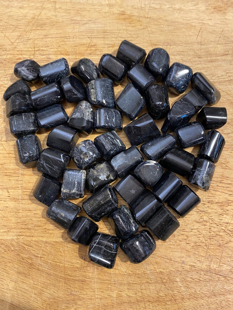 Black Tourmaline Schorl Large Tumblestone Protection Grounding Stress Relieve