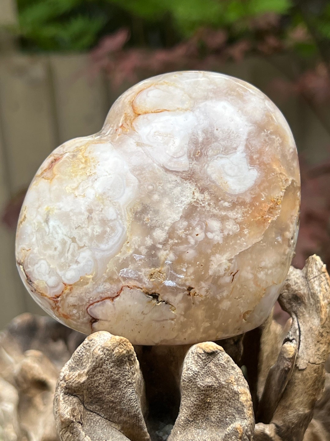 花瑪瑙/桜/梅瑪瑙水晶ハート 343g 33 - Etsy 日本