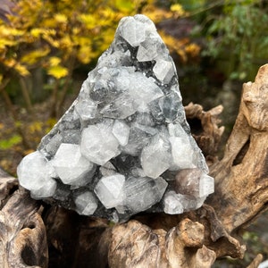 Diamond Apophyllite Crystals on Black Matrix 1060g 27