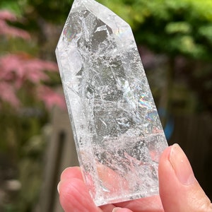 Clear Quartz Point Wand Brazilian AAA+ : Master Healer Clarity Rainbows 106