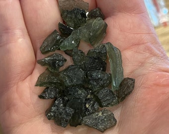 Moldavite Czech Vrábečsko Genuine Specimen Tektite for one.