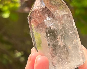 Garden Quartz / Lodolite Quartz Phantom Rainbow Point Tower AAA Transformation Growth 6 127g