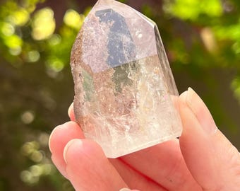 Garden Quartz / Lodolite Quartz Phantom Rainbow Point Tower AAA Transformation Growth 15 50g