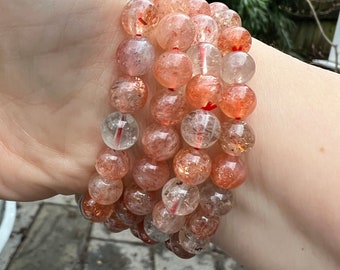 Arusha zonnesteen armband met kristallen kralen 8 mm AAA+
