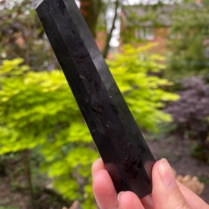 Black Tourmaline Schorl Large Wand Point Protection/ Grounding