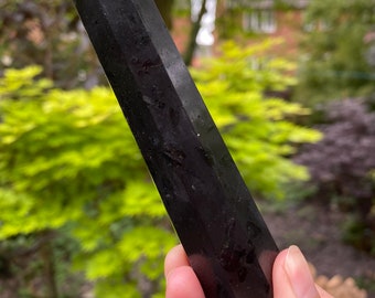 Black Tourmaline Schorl Large Wand Point Protection/ Grounding
