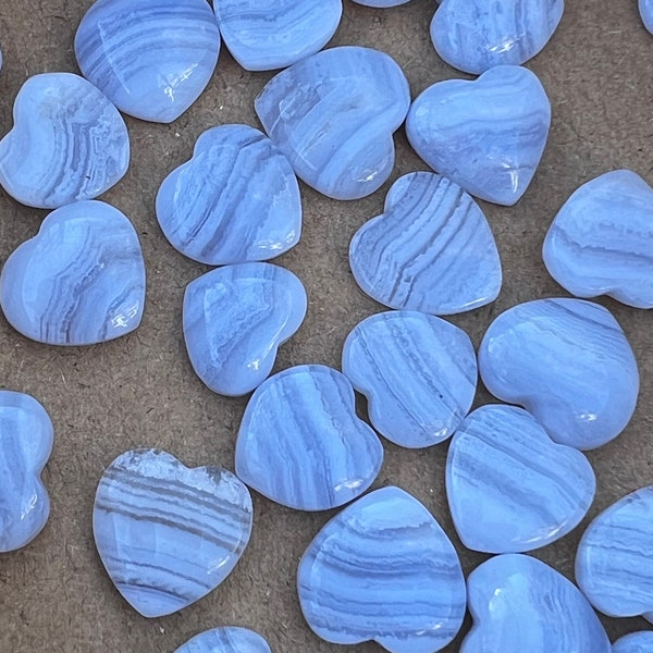 Blue Lace Agate Crystal Heart AAA+