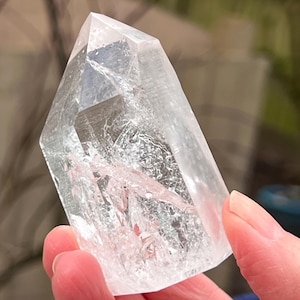 Large Lemurian Seed Very Clear Quartz Half Polished Crystal AAA+ 108g 66