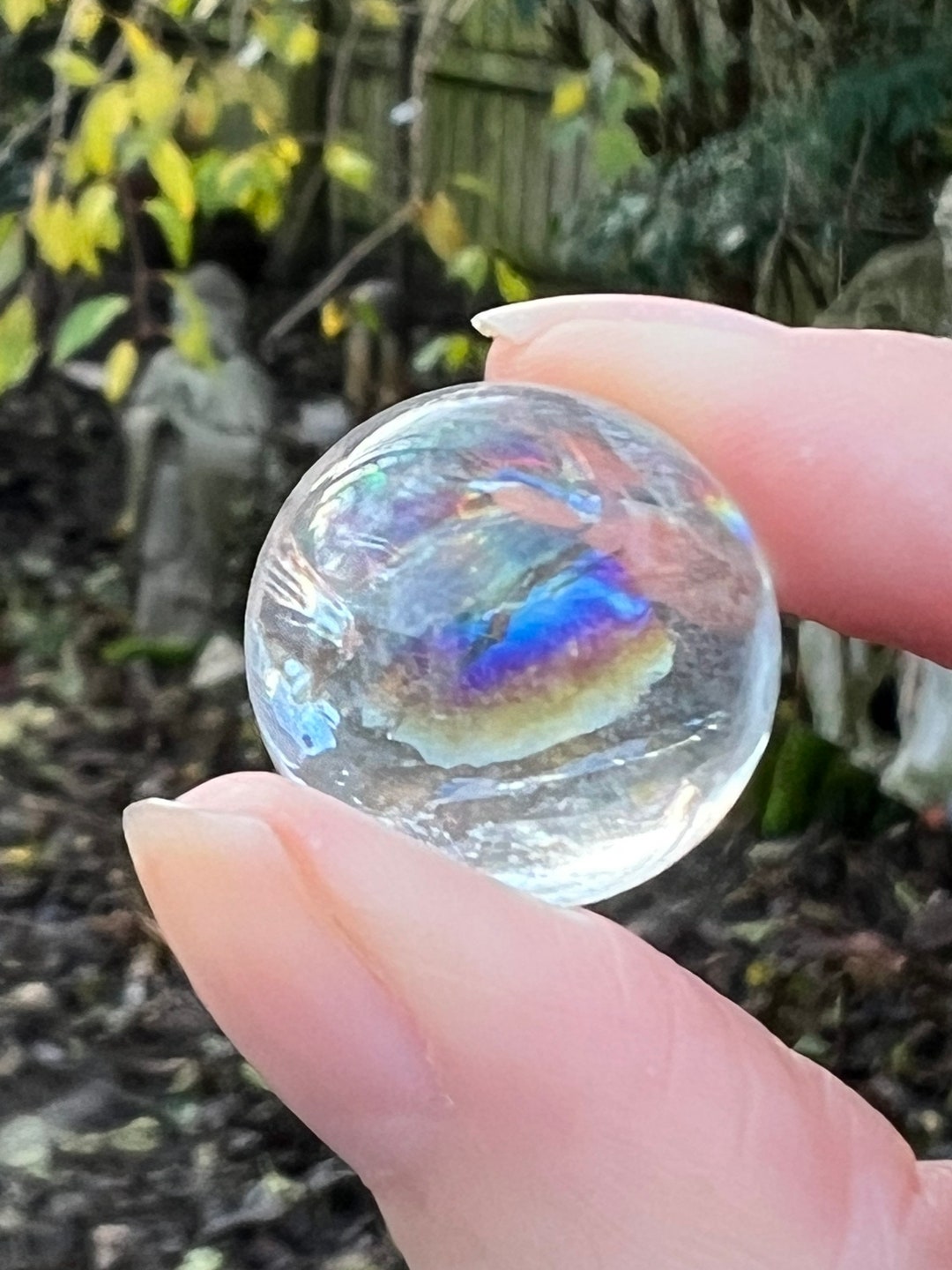Clear Quartz Crystal Ball AAA With Rainbows Etsy