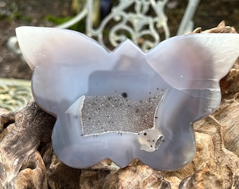 Druzy Achat Schmetterling AAA+ Selbstvertrauen: Stärkung des Regenbogens 508g